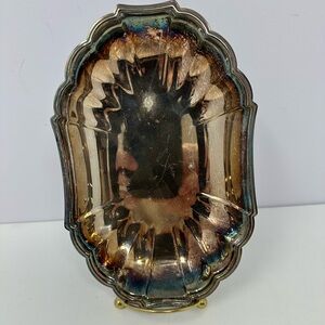 Vintage Gorham Heritage H13 Silver Plate 9” Candy Bon Bon Dish Tray Z6